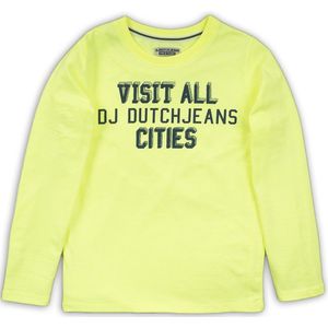 DJ Dutchjeans - Jongens Longsleeve - Neon Yellow - Maat 92