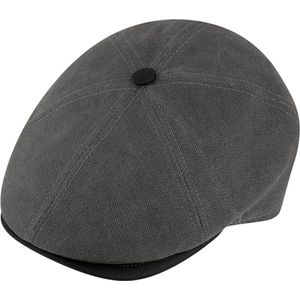 6-Panel Cap Canvas 100% Katoen kleur Antraciet Mt 56