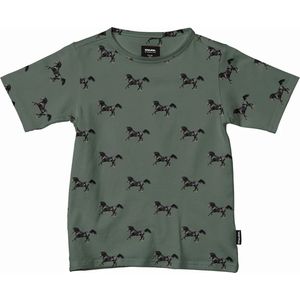 Snurk unisex shirt black horses green - 116