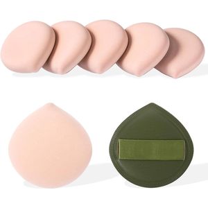 5 Stukken Make-up Sponzen - Fundament Blending Schoonheidspons - Vloeibare Crème Poeder - Latex Vrij - Vegan Make-up Sponzen (Groen)