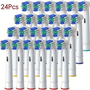 24 stuks- Universele Opzetborstels/Opzetstukjes- Vernieuwde technologie -Geschikt voor Oral-B /Braun elektrische tandenborstels- Zachte borstels - Atelier Volto