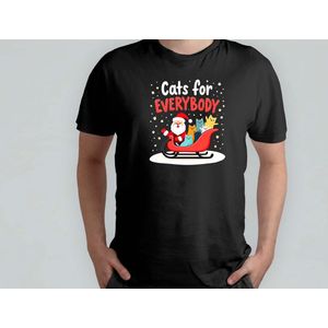 Cats For EveryBody - T Shirt - MerryChristmas - ChristmasJoy - FestiveVibes - VrolijkKerstfeest - Funny - Kerstplezier - FeestdagenVreugde - Kerstmagie