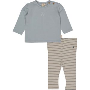 Levv Baby Jongens set: Shirt Lars en Broek Lio Blue Grey maat 80