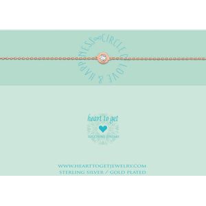 Heart to Get bracelet, circle zirkon, rosegold plated, Circle of love & happiness //