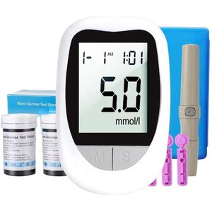 OPTIMERA® - Glucosemeter - Bloedsuikermeter - Incl. 50 Test Strips en 50 Lancetten - Bloedglucosemeter - Diabetes Meter - Startpakket (Model KH-100) - Volledige Set