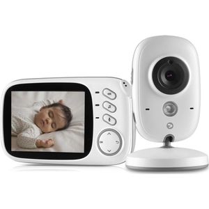 3Babies® Babyfoon met camera – Baby monitor – Op afstand bestuurbaar – 3.2 inch Scherm – Tweezijdig Audio – Nachtzicht en Zoomfunctie – ECO-mode – Inclusief Slaapliedjes