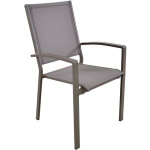 Stapelstoel - 55x65x95 cm - Aluminium - Beige
