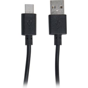 Scanpart USB A naar USB C oplaadkabel 1 meter - Geschikt voor smartphone - Zwart - USB 2.0