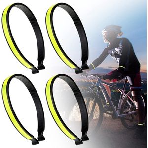 Broekklem met reflectie - Broekklemmen - 4 stuks - Reflecterende halsbanden - Rekbaar voor joggen - wandelen/kamperen/fietsen/broeklussen