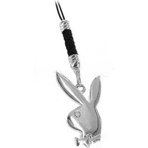 Playboy Bunny - gsm hanger - zilverkleurig/zwart