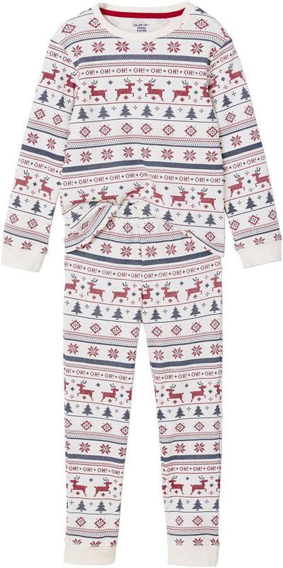 Vertbaudet - Kerst - 2-delige Jongenspyjama - All-over Print - 100% Katoen