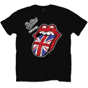 The Rolling Stones - Vintage British Tongue Heren T-shirt - XL - Zwart