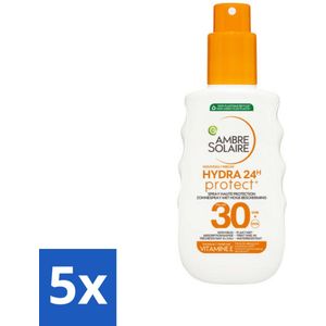 Garnier - Ambre Solaire - Zonnebrandspray - Hydra 24H Protect - Vitamine E - SPF 30 - 150 ml - Bulkverpakking - 5 stuks