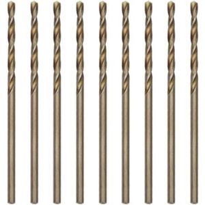 1,5 mm HSS Kobalt Metaalboorset - 10 Stuks Spiraalboor voor Roestvrij Staal en Harde Kunststoffen