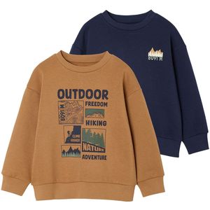 Vertbaudet - Set van 2 Sweaters - Ronde Hals - Jongens