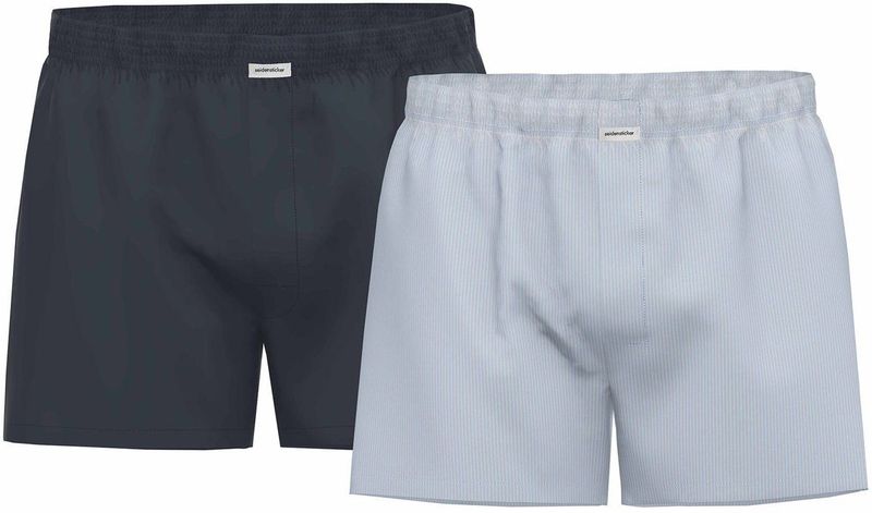 Seidensticker Geweven boxershorts Set van 2