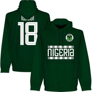Nigeria Iwobi 18 Team Hooded Sweater - Donker Groen - M