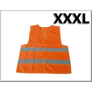 Reflecterend vest vastgemaakt met klittenband oranje maat XXXL