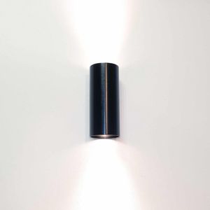 Artdelight - Wandlamp Roulo 2 lichts H 15,4 Ø 6,5 cm zwart