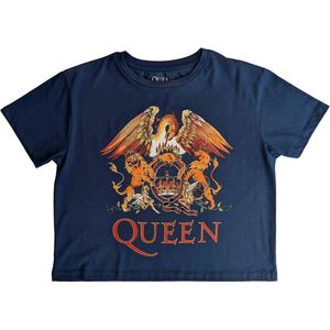 Queen - Classic Crest Crop top - S - Blauw