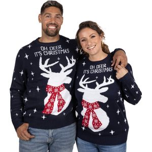 Foute Kersttrui Dames & Heren - Christmas Sweater ""Oh Deer, It's Christmas"" - Mannen & Vrouwen S - Kerstcadeau