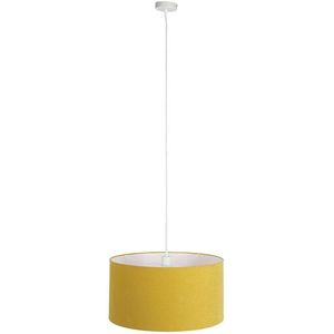 QAZQA Combi - Moderne Hanglamp met Kap - 1 Lichts - Ø 500 Mm - Geel