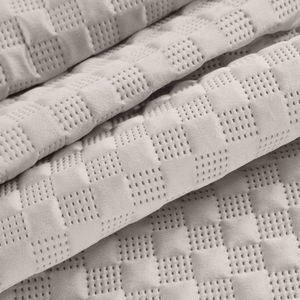 Luxe gewatteerde geruite 170x210cm slaapbankhoes velours SOFIA4