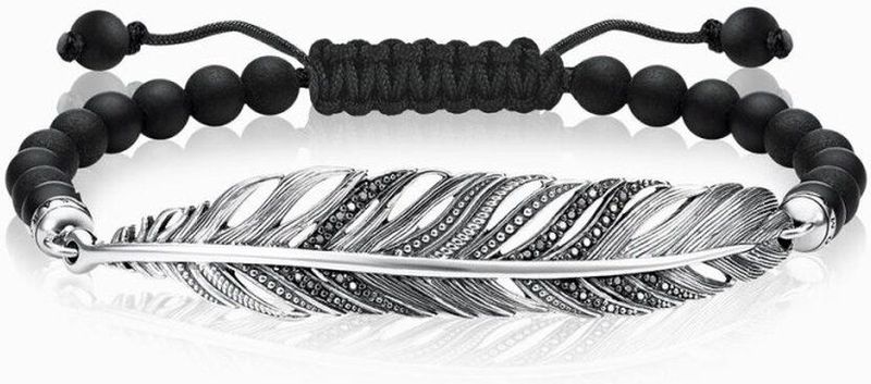 Thomas Sabo - LBA0132-810-11 - Armband - Zwart - Zilver - Obsidiaan