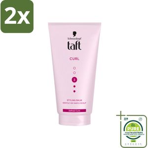 Taft - Styling Balm Curl - Hold 3 - Gedefinieerde krullen - 150 ml - Voordeelverpakking - 2 stuks - Krullen styling - Krullen balm