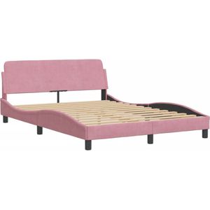 vidaXL-Bedframe-met-hoofdeinde-fluweel-roze-120x200-cm