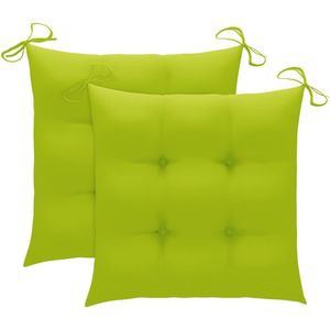 vidaXL Schommelstoel - Teakhout - Groen Kussen Schommelstoel - Teak - Tuinset - Buitenschrijnwerk - Lounge Stoel