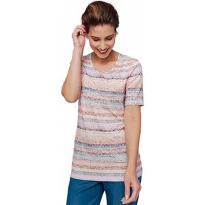 Gestreept T-shirt met kant