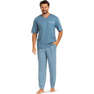 Heren Pyjama 'Ornamental Malaga' Smokey Blue
