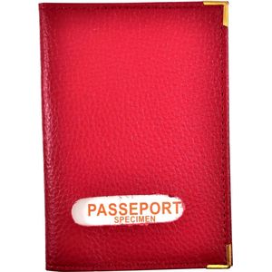 Paspoorthoes - Rood Leren - Paspoorthouder - Reis Passport Cover Unisex
