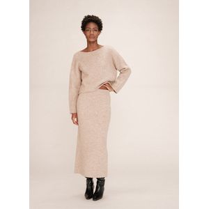 Grace & Mila Toundra midi-rok gebreid wol beige