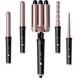 Prestara 5-in-1 Krultang: Veelzijdig, Temperatuurcontrole, Inclusief 5 Opzetstukken – Ideaal voor Elke Haarstijl