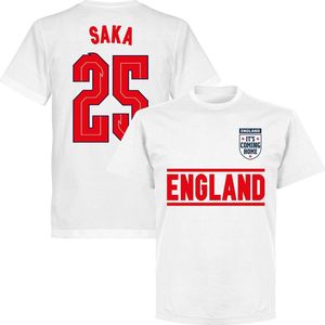 Engeland Saka 25 Team T-Shirt - Wit - Kinderen - 116