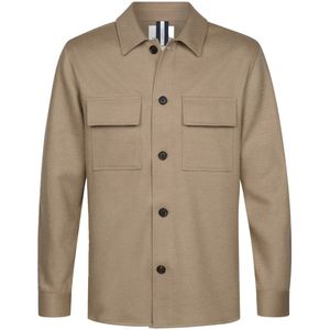 Profuomo - Overshirt - Beige - Modern-fit - Lange Mouw