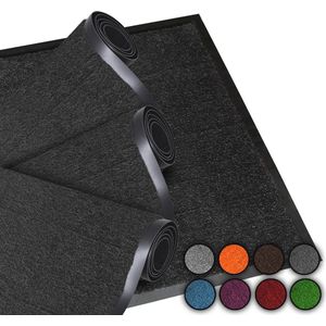 Antislip Deurmat 60 x 80 cm - Zwart - Wasbaar - Voor Binnen en Buiten - Ideaal voor Entree en Keuken