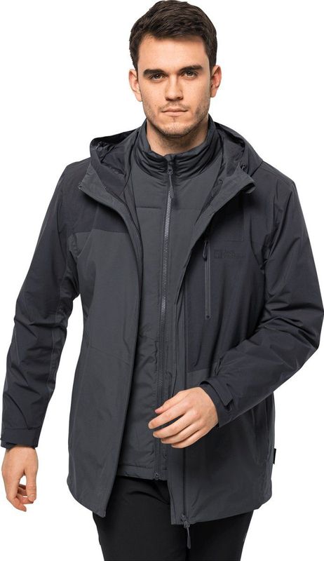 Jack Wolfskin Feldberg 3in1 Outdoorjas voor Heren - Maat L