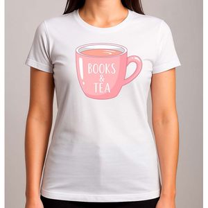 Books & Tea - T Shirt - BookLover - BookGirl - BookishGirls - BookAddict - BoekenLiefhebber - LezendeMeisjes - Leesplezier - Cute