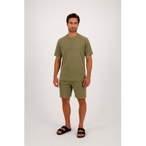 TOWELLING T-shirt | Olive green