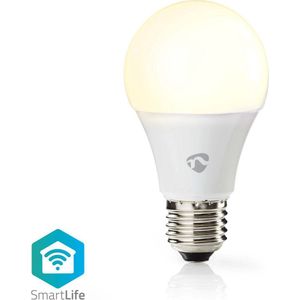 Nedis SmartLife LED Bulb | Wi-Fi | E27 | 800 lm | 9 W | Warm Wit | 2700 K | Android™ / IOS | A60 | 1 Stuks