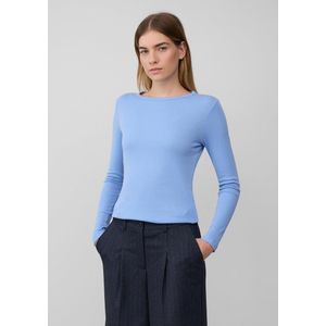 T-shirt - Longsleeve - Dames - 100% Katoen - Slim Fit - Ribstructuur