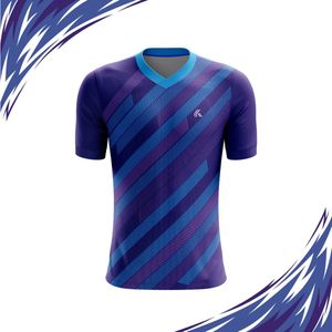KZ Athletes - Indigo Impact - Sportshirt - Blauw - Paars - Polyester - Uniseks - Maat M - Sport