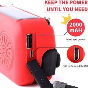 NOODRADIO & NOODBOEK - Noodsituaties - noodpakket - powerbank zonne-energie - noodradio solar opwindbaar - draagbare radio - nood radio