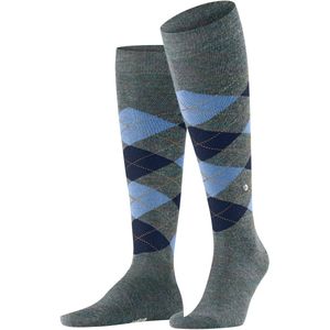 Burlington Melange Edinburgh gedessineerd wol sokken heren blauw - maat 40-46