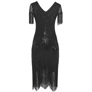 Art Deco jurk met franjes voor dames - Gatsby-kostuumjurk jaren 20
