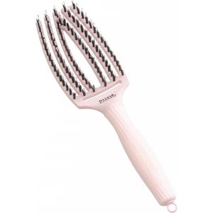 Haarborstel voor Ontwarrend Haar - Medium - Pastel Roze - Met Zwijnenhaar en Nylon Haren voor Glans en Soepele Styling