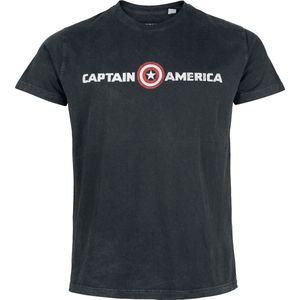 Captain America Captain Logo Heren T-shirt - zwart - XL